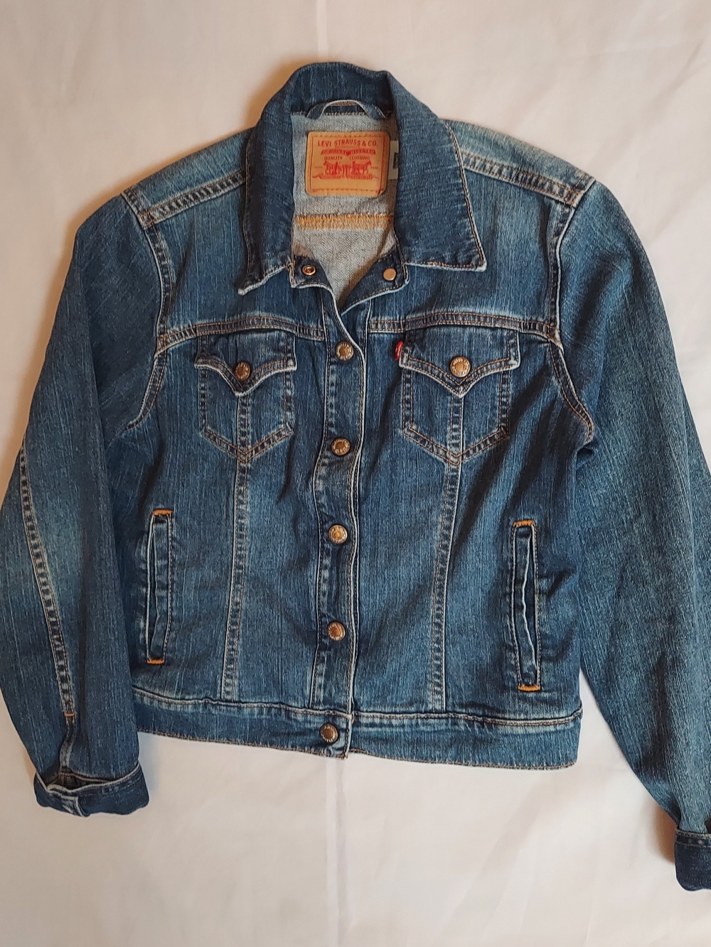 Levi's Vintage-Inspired Medium Blue Denim Jacket Sizr M